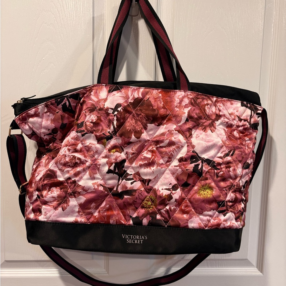 Victoria's Secret Quilted Floral overnight Tote/Duffle